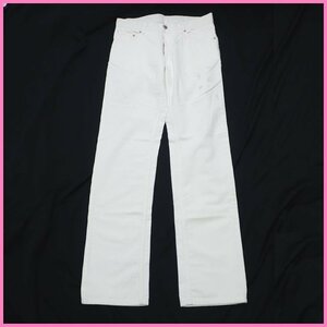 ★未使用 Helmut Lang/ヘルムートラング コーデュロイパンツ 30/メンズM相当/オフホワイト/ペンキ加工/コットン/タグ付き&1988100004