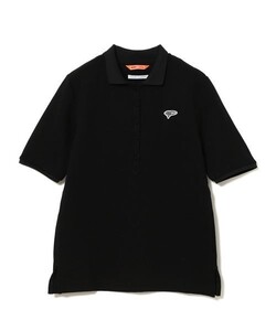 送料0 新品 S 黒 ビームス ゴルフ BEAMS GOLF ORANGE LABEL パールニット ポロシャツ カットソー 半袖 Tシャツ トップス 66 スポーツ 女性