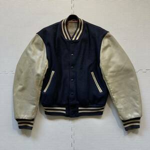 90s GOLDEN BEAR ゴールデンベアー 袖革 レザー スタジャン ジャケット M