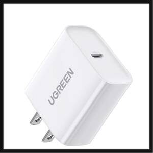 【開封のみ】UGREEN ★20W タイプc 充電器 PD3.0急速充電 ACアダプター type-c iPhone 15-8シリーズ/iPad Air/Mini/Pro/iPhone XS 