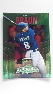 2010 UPPERDECK supreme green Ryan Braun ライアン ブラウン