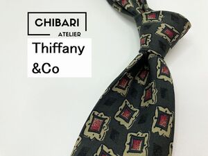 【超美品】Tiffany＆Co　ティファニー　ドット柄 ネクタイ 3本以上 送料無料 メンズ グレイ　1205218