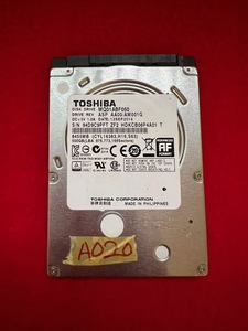 動作保証　HDD 500GB★SATA 2.5インチ★7ミリ厚★東芝 MQ01ABF050　(A020)