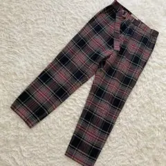 ［良品］Vivienne Westwood チェック柄カジュアルパンツ グレー系