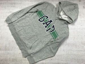 ギャップ GAP アメカジ オーセンティック 大定番 ビッグロゴ プルオーバー スウェット パーカー メンズ 小さいサイズ XS グレー