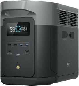 EcoFlow ポータブル電源 DELTA 2 Max ポータブル電源 大容量 2,048Wh ポータブル電源リン酸鉄 長寿命 AC出力2,000W