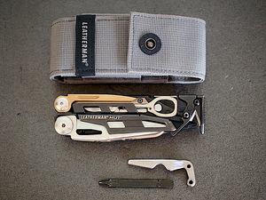 レア　廃盤モデル　レザーマン LEATHERMAN　MUT　ステンレス　カスタム　チタンクリップ　Victorinox Swiss Card ハサミ　ARCシース付属