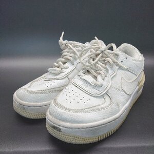 ◇ NIKE ナイキ AIRFORCE1 ブランドロゴ 紐調節 軽量 シンプル オシャレ スニーカー サイズ24.5 ホワイト レディース E