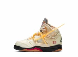 Off-White Nike PS Air Jordan5 "Sail" 21.5cm CV4827-100