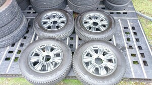 ☆ジムニー用 16×5.5J +22 5穴 139.7 ガリ傷なし 175/80R16 91Q ブリザック DM-V3 2019年製造 残り溝8〜9㎜ バリ山！中古4本セット☆