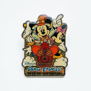 昭和レトロ ディズニー ミッキー ミニーマウス PARTY EXPRESS ピンバッジ