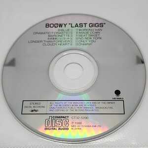 BOOWY　LAST GIGS　CD　CT32-5200　ディスクのみ　ジャンク品