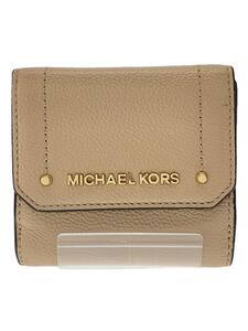 MICHAEL KORS◆3つ折り財布/-/BEG/レディース