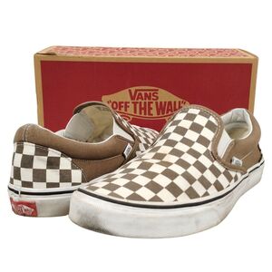 VANS バンズ Classic Slip-O クラシック スリッポン シューズ ブラウン系×ホワイト サイズ US10.5=28.5cm 正規品 / B6268