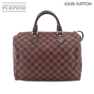 ルイ ヴィトン LOUIS VUITTON ダミエ スピーディ 30 ハンド バッグ エベヌ N41531 ブラウン ゴールド 金具 Speedy 30 90209211