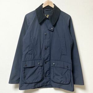 Barbour バブアー BEDALE ノンワックスビデイルジャケット ブルゾン ネイビー 紺 60/40クロス ロクヨンクロス ダブルジップ チンストラップ