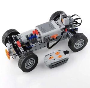 【新品】LEGOレゴテクニックパワーファンクション 車 モーター ラジコンセット 組み立てキット (バッテリー レシーバー リモコン タイヤ)