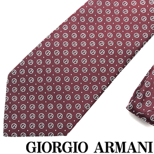 GIORGIO ARMANI ネクタイ ジョルジオアルマーニ ブランド シルク バーガンディー 【剣先幅:8cm】 360054-915-00176