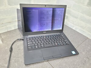 【ジャンク品】管1D43 DELL Latitude 7280 CPU core i7-7600U Bios起動OK SSD無し、メモリー4GB、バッテリー無し 