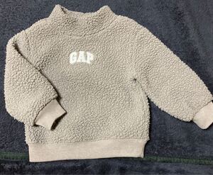 ギャップ gap もこもこ ブラウン プルオーバー ベビー90 スウェット トレーナー 刺繍ロゴ