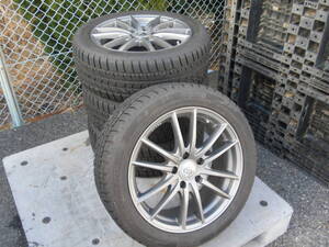 HRS アルミホイール H488 17×7JJ ET45 100-5穴 momo north pole w2 215/50R17 スタットレスタイヤ 4本セット　中古現状品