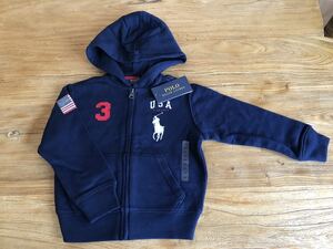 ★ 新品 ★【 ポロ ラルフローレン RALPH LAUREN 】★ 刺繍入り パーカー ★ ネイビー ★ サイズ 3T 100 ★