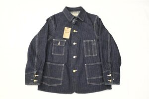 1円スタート！【新品未使用】WAREHOUSE/ウエアハウス Lot 2165 INDIGO HERRINGBONE COVERALL インディゴヘリンボーン カバーオール 38