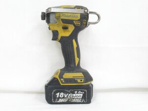 ○ 中古品 makita マキタ 18V 充電式 インパクトドライバ TD173D 本体+互換バッテリー 通電確認済み