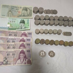 【約63,200W】韓国ウォン紙幣、コインまとめ　※大量、硬貨、記念、KRW、