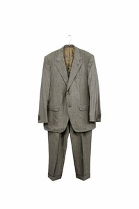 Made in ITALY CORNELIANI set up コルネリアーニ スーツ セットアップ シルク混 ストライプ柄 ベージュ系 ヴィンテージ 8