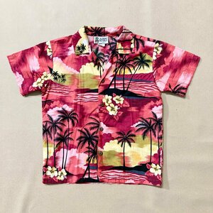 ★ALOHA REPUBLIC アロハリパブリック アロハシャツ トップス 半袖シャツ キッズ size6 USA.HAWAII製 ココナツボタン 男の子 夏 0.1kg★