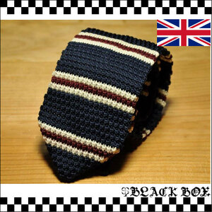 英国 インポート 細身 6.5cm 剣先 スリム ニットタイ ネクタイ MODS モッズ SKA スカ PUNK パンク RUDEBOY ルードボーイ