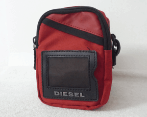 ディーゼル　DIESEL　ナイロン　PVC　合皮　レッド　ブラック　ウエストポーチ　斜め掛け　ショルダーバッグ　男女兼用