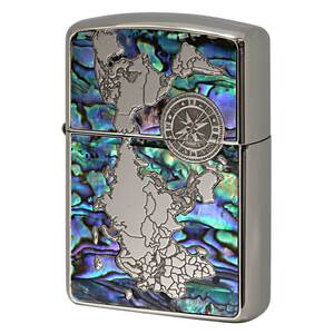 Zippo ジッポライター アーマー シェル 貝 地図 ワールドマップ ARMOR SHELL WORLD MAP ニッケルいぶし NO