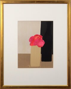 ベルナール・カトラン『赤い花束』リトグラフ【真作保証】 絵画 - 北海道画廊