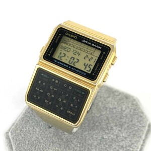◆CASIO カシオ データバンク 腕時計 デジタル◆DBC-610 ゴールドカラー ユニセックス ウォッチ watch