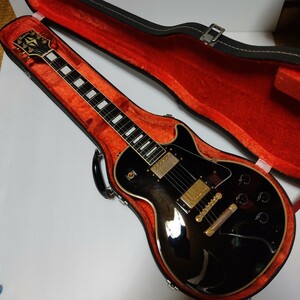 Burny レスポール カスタム RLC 70 90s ハードケース付 Les Paul Custom ブラック