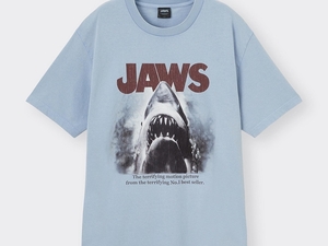 GU 映画 JAWS ジョーズ Tシャツ XL サックス メンズ 大きいサイズ 003