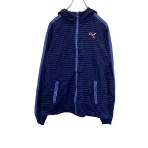 PUMA ジップアップパーカー レディース L パープル プーマ フーディー ナイロンパーカー スポーツ ロゴ 古着卸 アメリカ仕入 t2202-4458