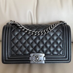 新品未使用 ※CHANEL シャネル※ A67086 マトラッセ ボーイシャネル キャビアスキン チェーンショルダーバッグ バッグ レディース