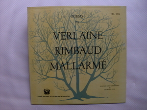 ＊【LP】POEMS BY VERLAINE - RIMBAUD - MALLARME（FRL1524）（輸入盤）