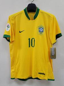 06W杯 ブラジル CBF(H)#10 ロナウジーニョ RONALDINHO NIKE正規 2006 ドイツW杯 XL