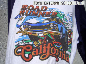 †70S LOOK ROAD RUNNER Bugs Bunny HOD ROT 東洋エンタープライズ バッグス バニー ロードランナー カリフォルニア ホッドロット ロンT ♂