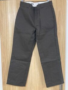 未使用 Dickies ディッキーズ 874 DB W34×L30 ダークブラウン ワークパンツ チノ アメカジ USA