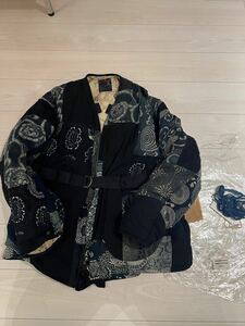 visvim ict harrier down jkt kofu indigo pattern 3