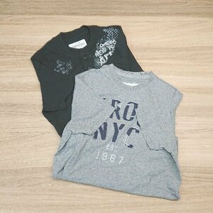 ◇ 《 AEROPOSTALE まとめ売り2点セット S/Pサイズ ロゴプリント コットン100％ カジュアル Tシャツ メンズ 》 E