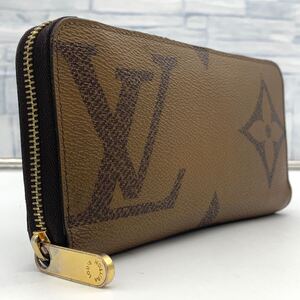 極美品 ルイヴィトン Louis Vuitton ジッピーウォレット モノグラム ジャイアント リバース 長財布 現行 メンズ ラウンドジップ M69353 1円