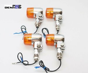 ◆送料無料◆汎用 12V アルミ製 丸型 ヨーロピアン ウインカー 4個セット CB250F CB250N CB250RS CB250RS-Z CB250T CB72