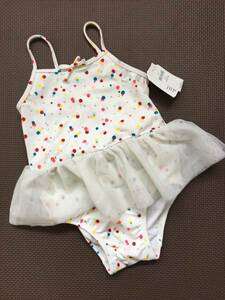 新品 baby GAP かわいい 女の子用 水着 ワンピース チュールスカート付き 90cm 定価3200円