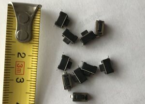 タクト・スイッチ 黒色 3x6x5mm 10個セット 2本足 SMD タイプ